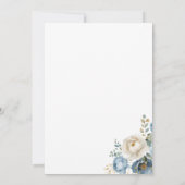 Eleganter Blumenstrauß und Einladung zur Hochzeit (Rückseite)