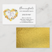 Eleganter Blumenstrauß Visitenkarte (Vorne/Hinten)