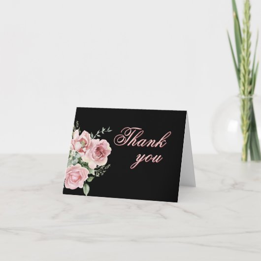 Eleganter Blumenstrauß zu jedem Geburtstag Dankeskarte (Vorderseite)