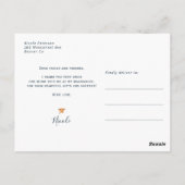 Eleganter Blumenstudium Foto Abschluss vielen Dank Postkarte (Rückseite)