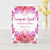 Eleganter Blumenstuhl Abschluss Graduate Karte (Gelbe Blume)