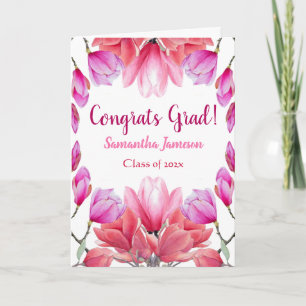 Eleganter Blumenstuhl Abschluss Graduate Karte