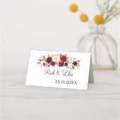 Eleganter Blumentisch Platzkarte (Rückseite)