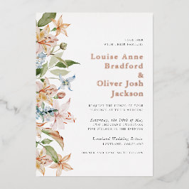 Eleganter Blumenwald Einladung