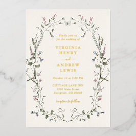 Eleganter Blumenwald Einladung