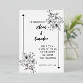 Eleganter Blumenwald Einladung (Stehend vorne)