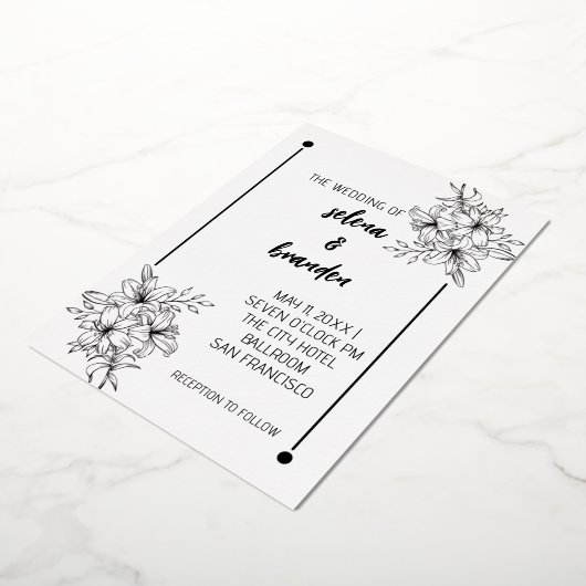 Eleganter Blumenwald Einladung (Gedreht)