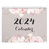 Eleganter Blumenwallkalender 2024 Kalender (Titelbild)