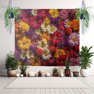 Eleganter Blumenwandteppich Hintergrund Wandteppich