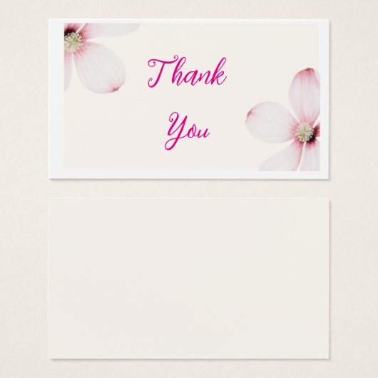 Eleganter Blumenzettel (Vorne & Hinten)