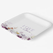 Eleganter Blumenzettel - Liebe im Blühen Pappteller (Gewinkelt)