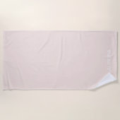 Eleganter Blush Beige Personalisierter Name Strandtuch (Vorderseite)