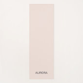 Eleganter Blush Beige Personalisierter Name Yoga M Yogamatte (Vorderseite)