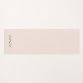 Eleganter Blush Beige Personalisierter Name Yoga M Yogamatte (Vorderseite (Horizontal))