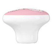 Eleganter Blush Butterfly Pink Keramik Knob Keramikknauf (Seitenansicht)