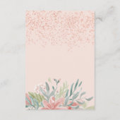 Eleganter Blush Floral Bat Mitzvah Service Begleitkarte (Rückseite)