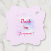 Eleganter Blush Girly Pink Makeup Artist Glamour Geschenkanhänger (Rückseite)