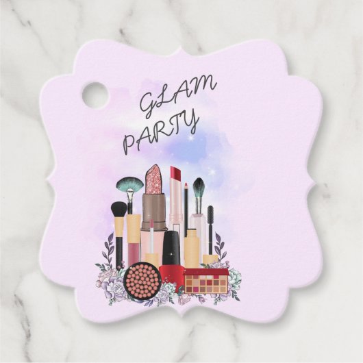 Eleganter Blush Girly Pink Makeup Artist Glamour Geschenkanhänger (Vorderseite)