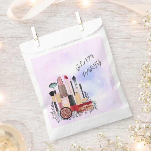 Eleganter Blush Girly Pink Makeup Artist Glamour Geschenktütchen (Ausgeschnitten)
