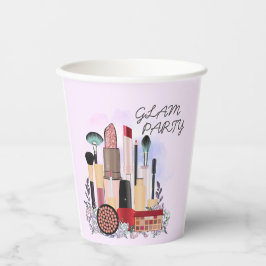 Eleganter Blush Girly Pink Makeup Artist Glamour Pappbecher