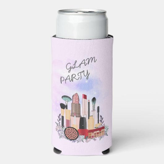 Eleganter Blush Girly Pink Makeup Artist Glamour Selters Dosenkühler (Seltzer Vorderseite)