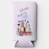 Eleganter Blush Girly Pink Makeup Artist Glamour Selters Dosenkühler (Vorderseite)