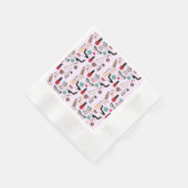 Eleganter Blush Girly Pink Makeup Artist Glamour Serviette (Ecke)