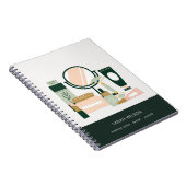 Eleganter Blush Green Makeup Artist Cosmologe Notizblock (Rechte Seite)
