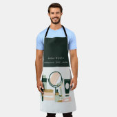 Eleganter Blush Green Makeup Artist Cosmologe Schürze (Getragen)