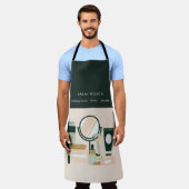 Eleganter Blush Green Makeup Artist Cosmologe Schürze (Getragen)