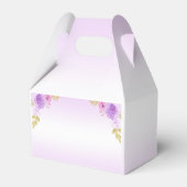 Eleganter Blush Lila Blütenpracht Quinceñera Gebur Geschenkschachtel (Rückseite)