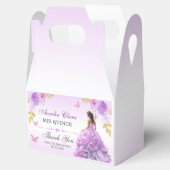 Eleganter Blush Lila Blütenpracht Quinceñera Gebur Geschenkschachtel (Geöffnet)