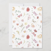 Eleganter Blush Pink Bläsernschmetterling Quincean Einladung (Rückseite)