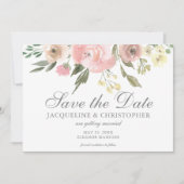 Eleganter Blush Pink Blumengarten Sommergarten Save The Date (Vorderseite)