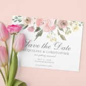 Eleganter Blush Pink Blumengarten Sommergarten Save The Date