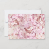 Eleganter Blush Pink Hydrangea Moderner Gold Glitz RSVP Karte (Rückseite)