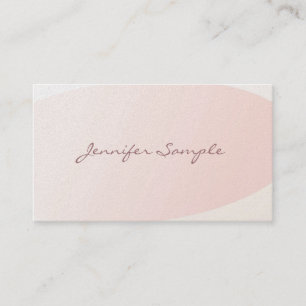 Eleganter Blush Pink Kalligraphie Schlicht Trendy  Visitenkarte