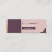 Eleganter Blush Pink Makeup Haar Künstler 6 Punch Treuekarte (Vorderseite)