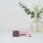 Eleganter Blush Pink Makeup Haar Künstler 6 Punch Treuekarte (Stehend Vorderseite)