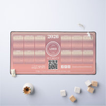 Eleganter Blush Promotional Business 2026 Kalender
