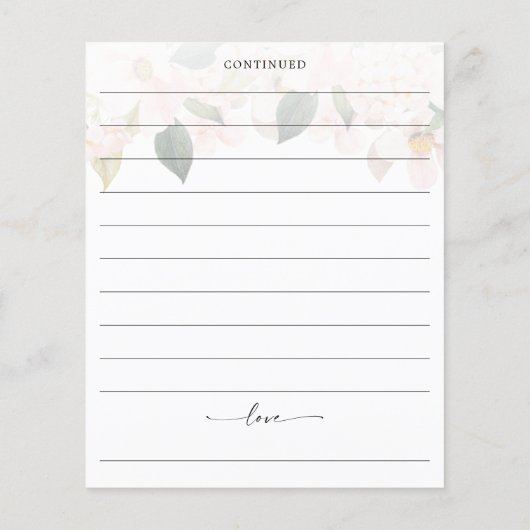 Eleganter Blush-Ratschlag für die Braut (Rückseite)