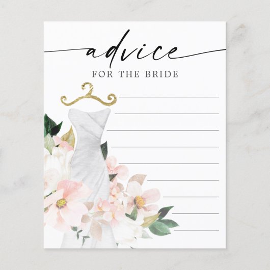 Eleganter Blush-Ratschlag für die Braut (Vorderseite)
