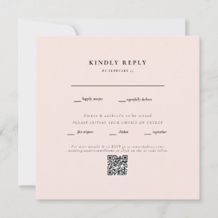 Eleganter Blush Square Wedding QR Code UAWG