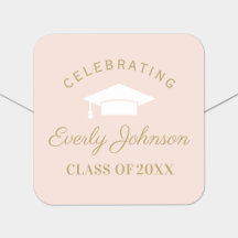 Eleganter Blush und Gold Custom Abschluss