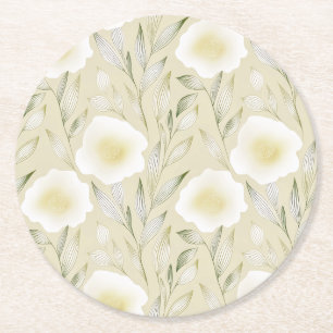 Eleganter Blütenpapier-Untersetzer Runder Pappuntersetzer