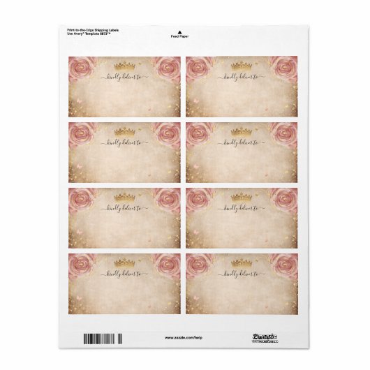 Eleganter Blütenrosa Rosengoldkronenversand (Vorne)