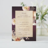 Eleganter Blütenstaub RSVP Karte (Stehend Vorderseite)