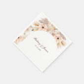 Eleganter Bogen Boho-Pampasgras-Empfangstisch Serviette (Ecke)