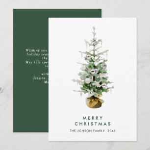 Eleganter Bohemian-Weihnachts-Tannenbaum-Gruß Feiertagskarte