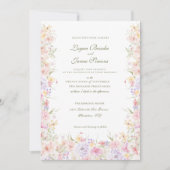 Eleganter Bohemisch Garden Wedding Einladung (Vorderseite)